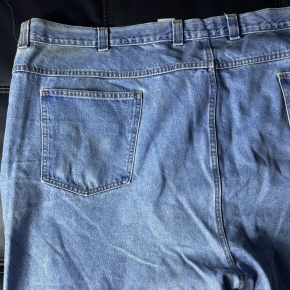 Harbor Bay Men’s Relaxed Jeans 56x30 Medium Wash Cotton Denim - Picture 5 of 13